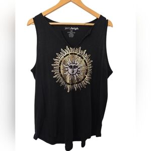 Jerryleigh Black Sun Graphic Tank Xxl